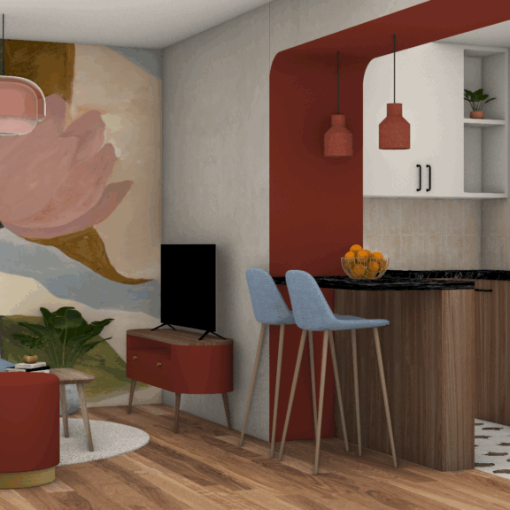 Espace de vie chaleureux